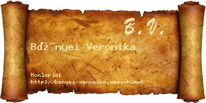 Bényei Veronika névjegykártya